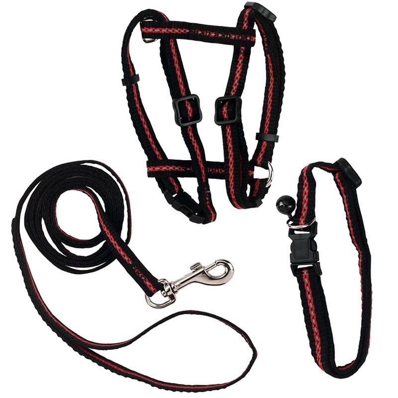 Kerbl kattset REFLECTIVE 3-delat med krage, sele och koppel