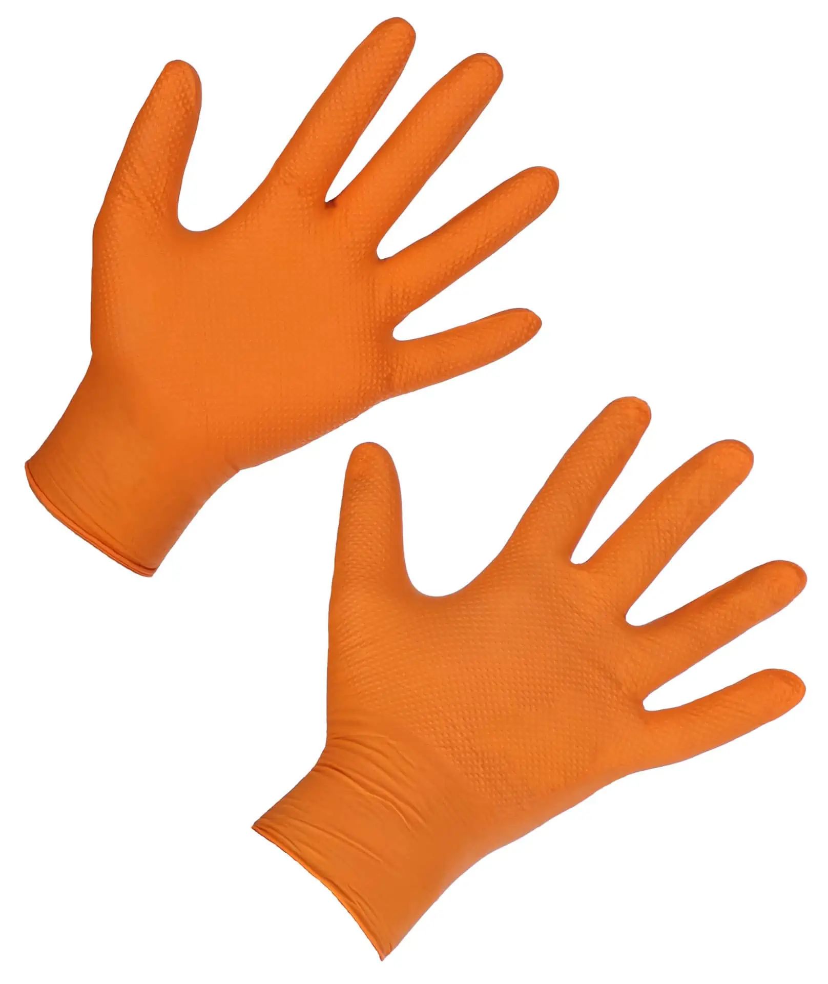 Nitril Einmalhandschuh X-Grip 240 mm orange (50 Stück)