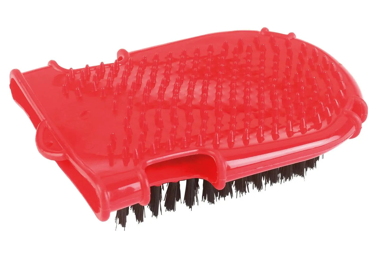 Guanto da toelettatura in plastica, rosso