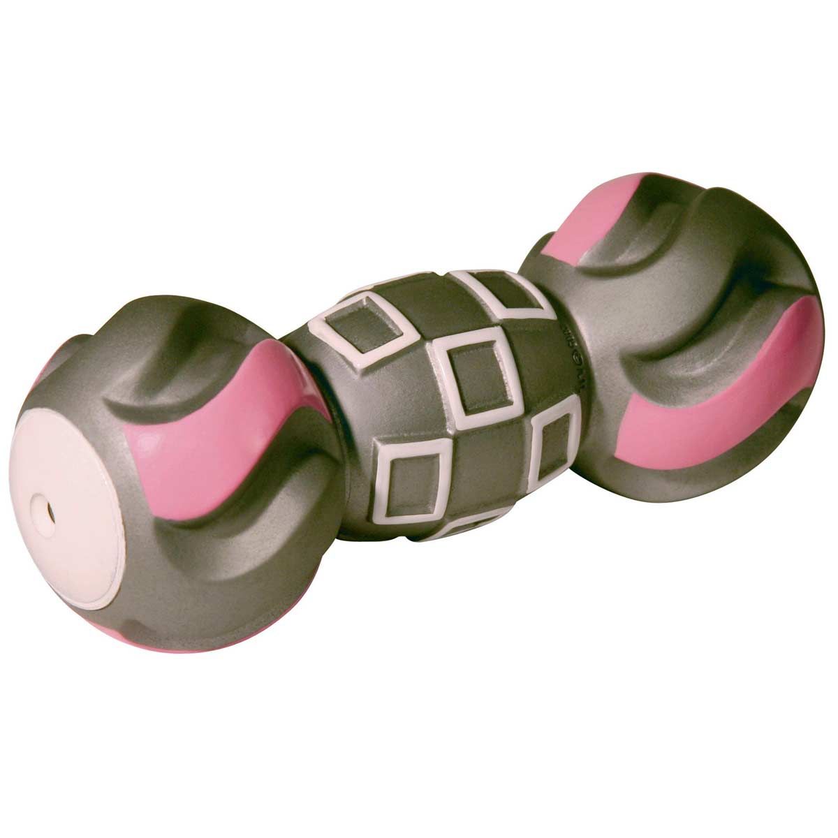 Vinyl Hundespielzeug Hantel mit Squeaker 19 cm