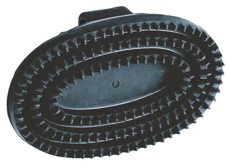 Gummistriegel oval Hartgummi
