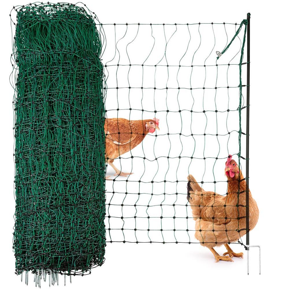 Agrarzone Poultry Net Classic electrificable, double tip, green 15 m x 106 cm