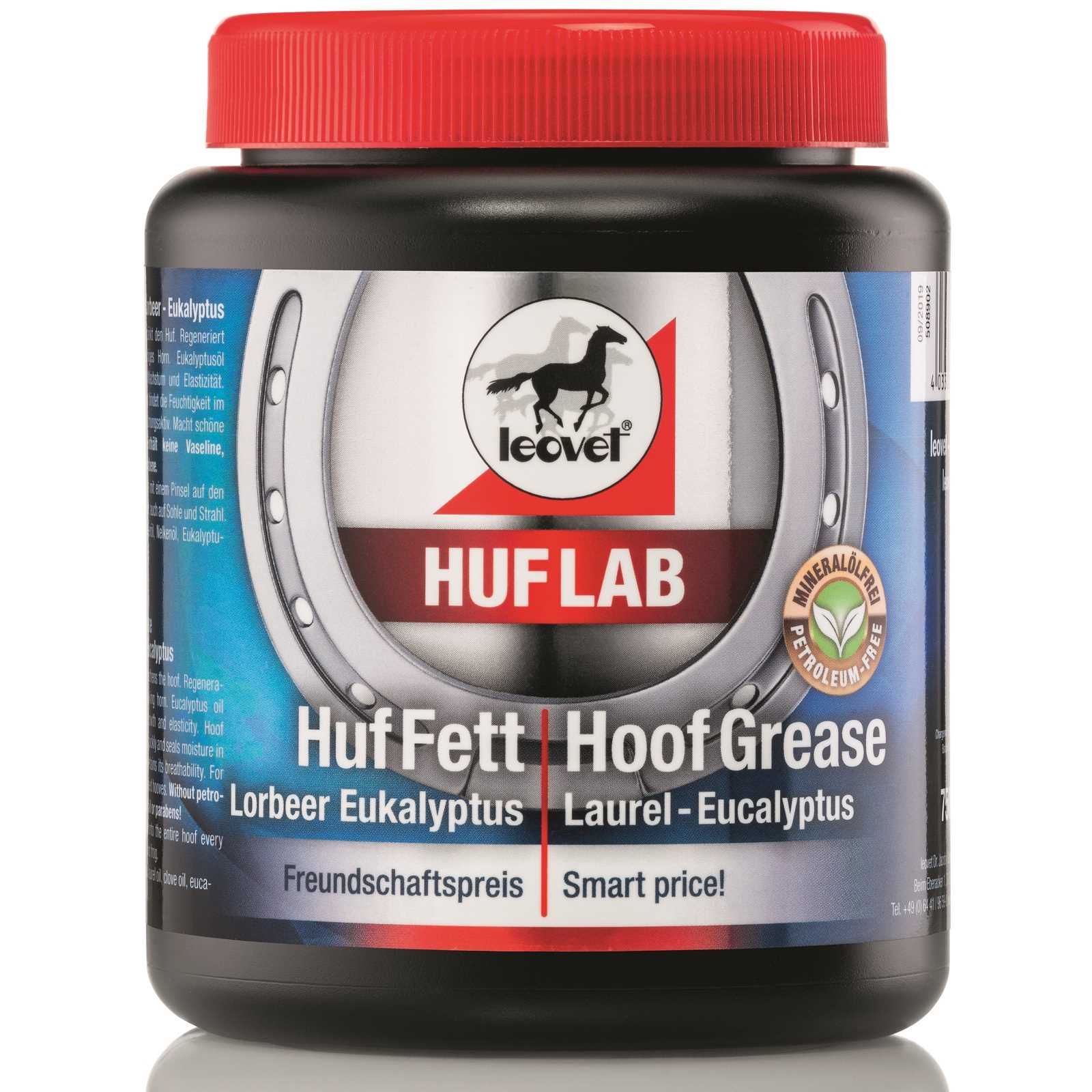 Graisse pour sabots à l'eucalyptus Leovet HUFLAB 750 ml