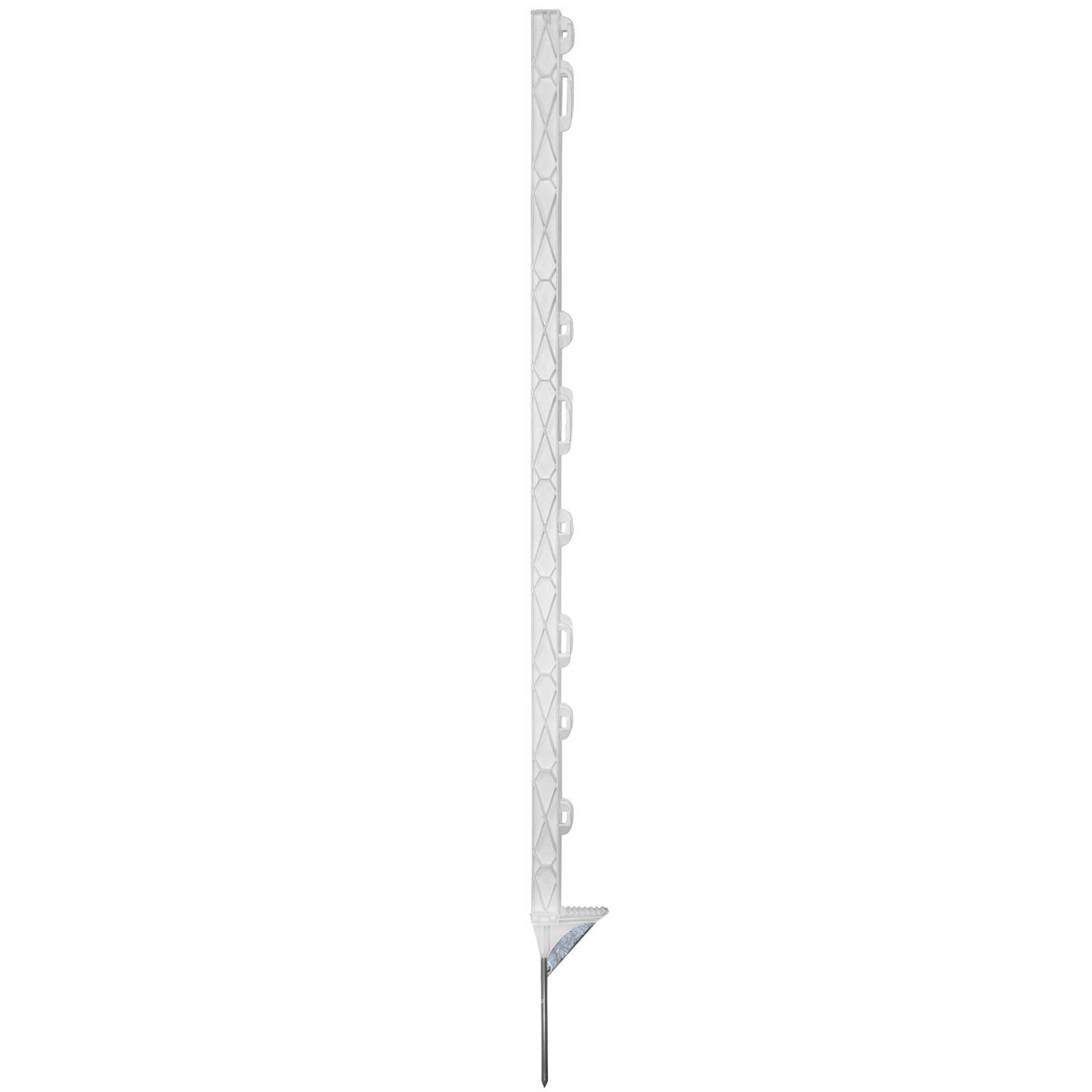 Piquet plastique Titan Plus 108 cm, marche pied unique, blanc (pack de 5 pcs)