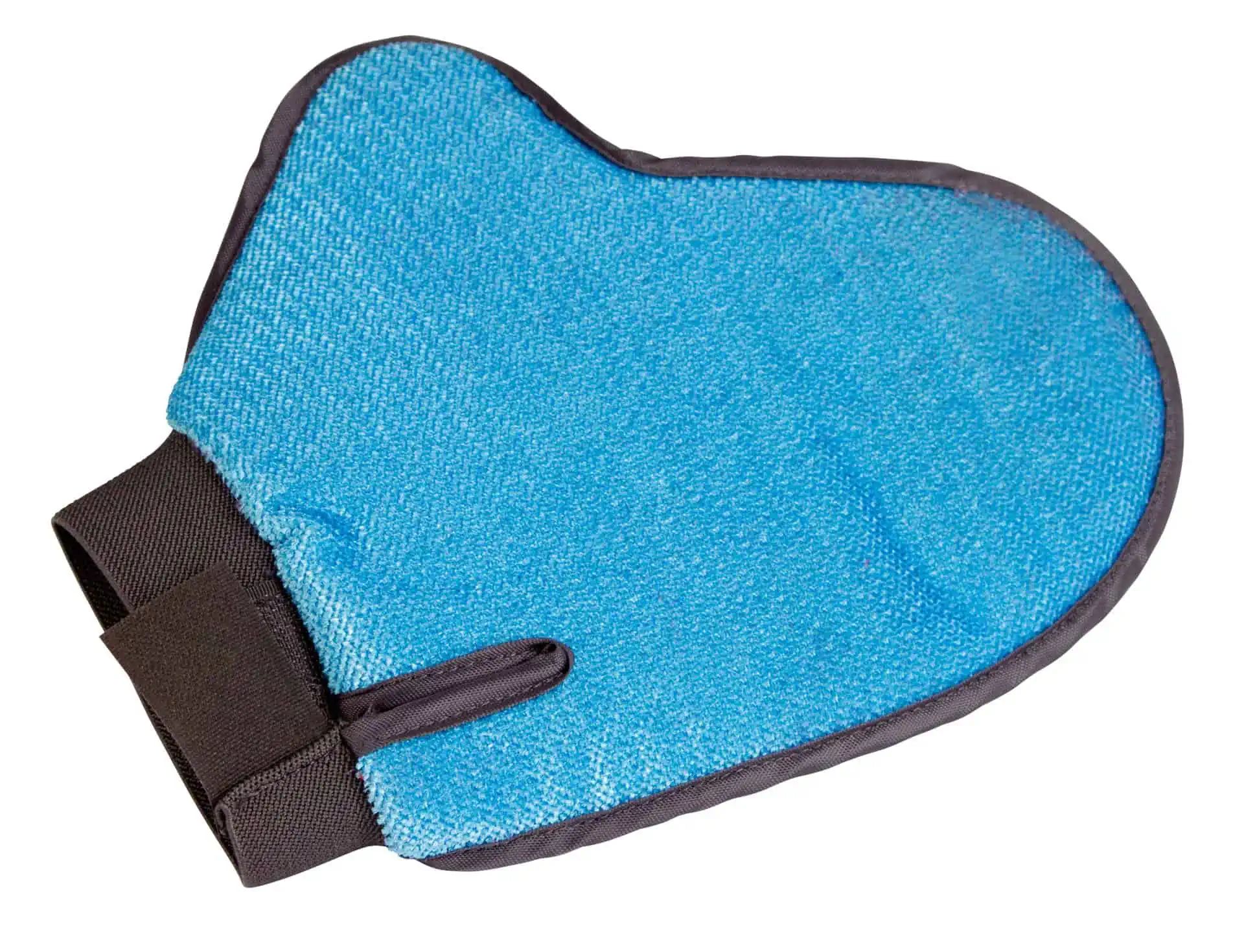 Fellpflegehandschuh 23 cm blau/anthrazit