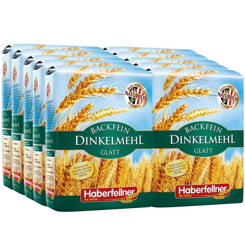 10x 1kg Haberfellner Dinkelmehl Type 630 (DE) 700 (AT)
