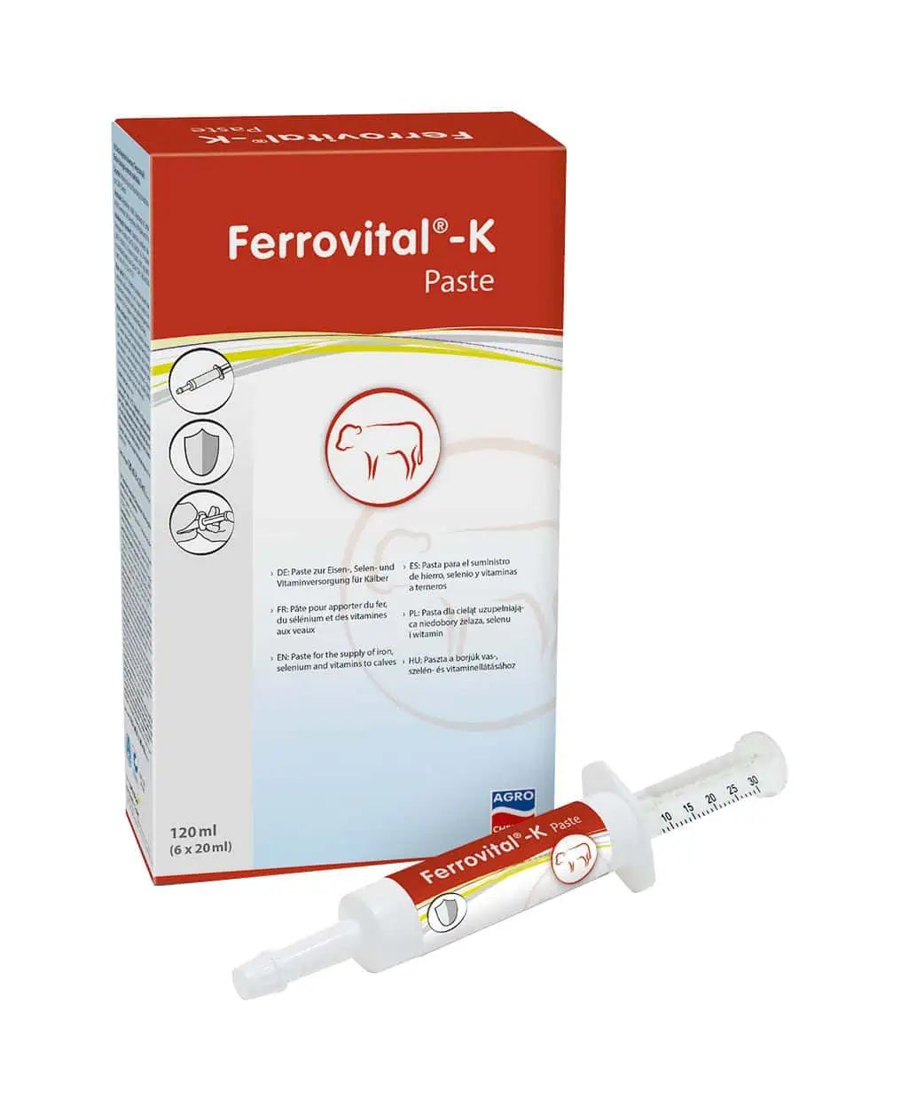 Ferrovital-K Integratore per vitelli con ferro e selenio 6x20 ml