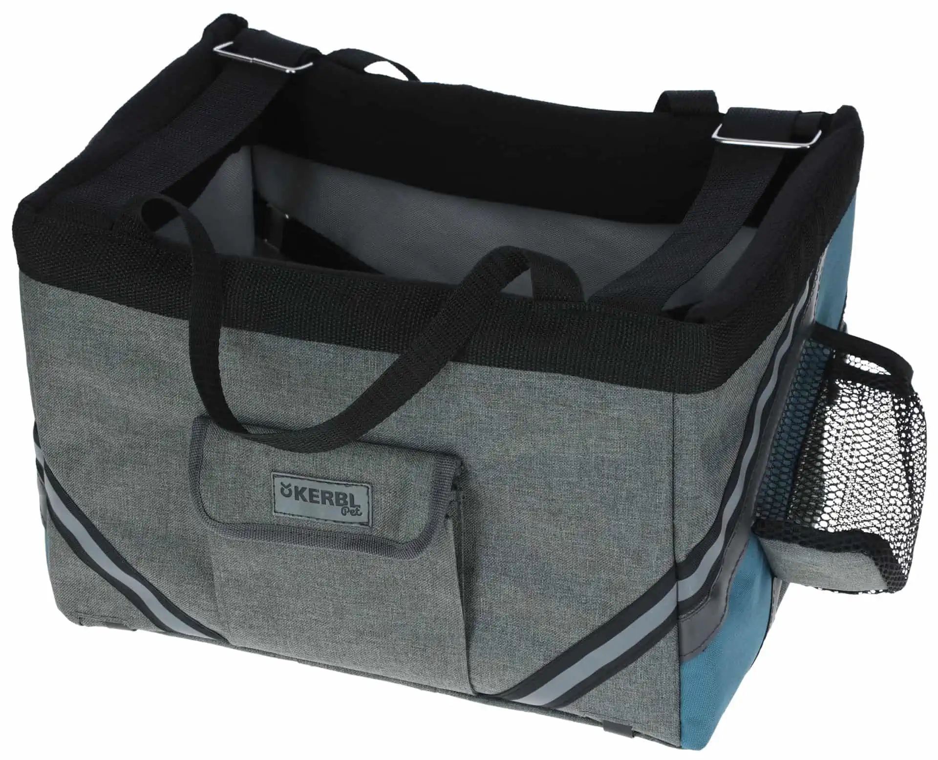 Borsa porta cani per bicicletta Vacation 38x29x25cm, grigio/blu