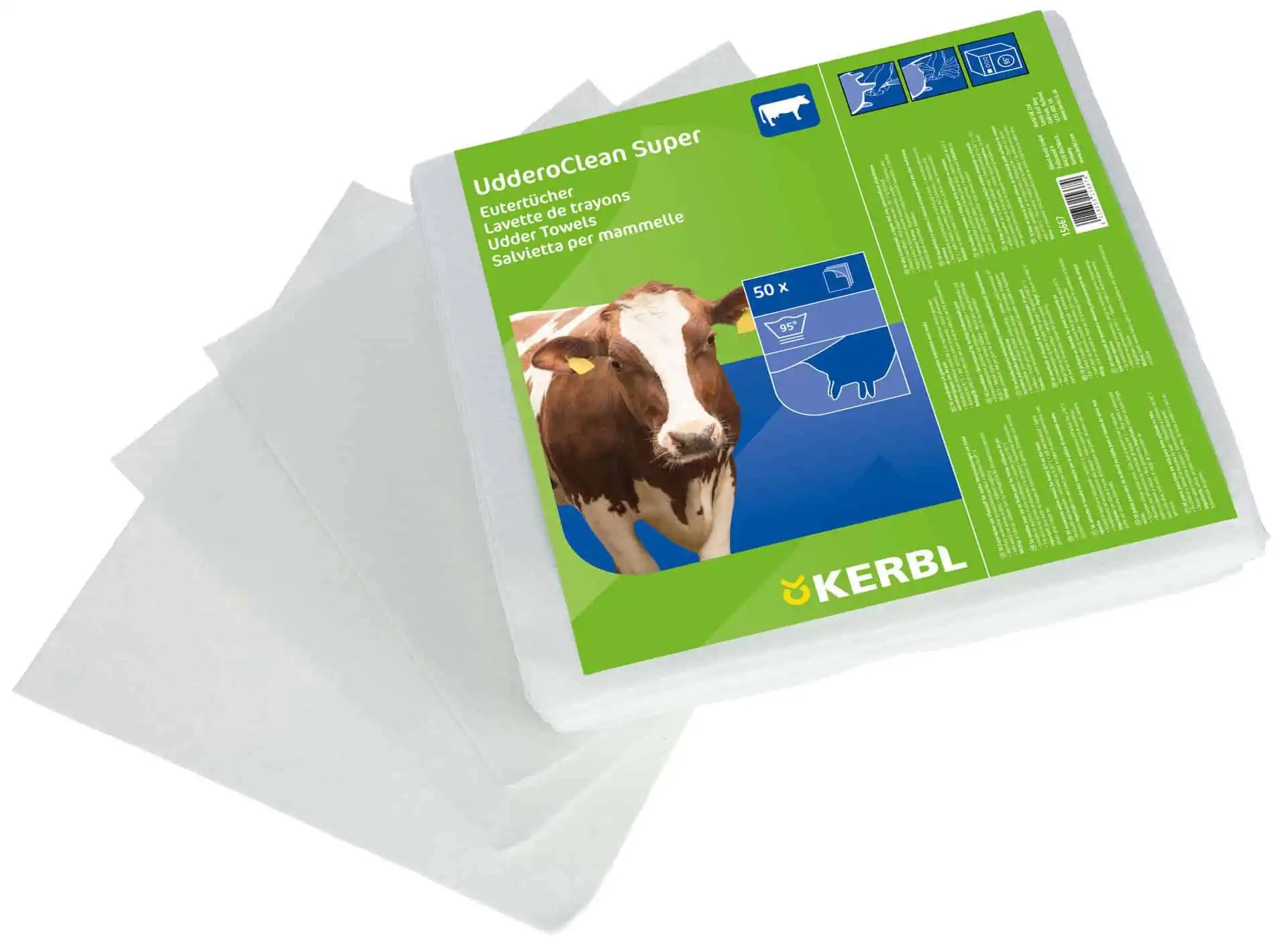 Uddero Clean Panno detergi mammelle riutilizzabile 27 x 29 cm (50 pezzi)