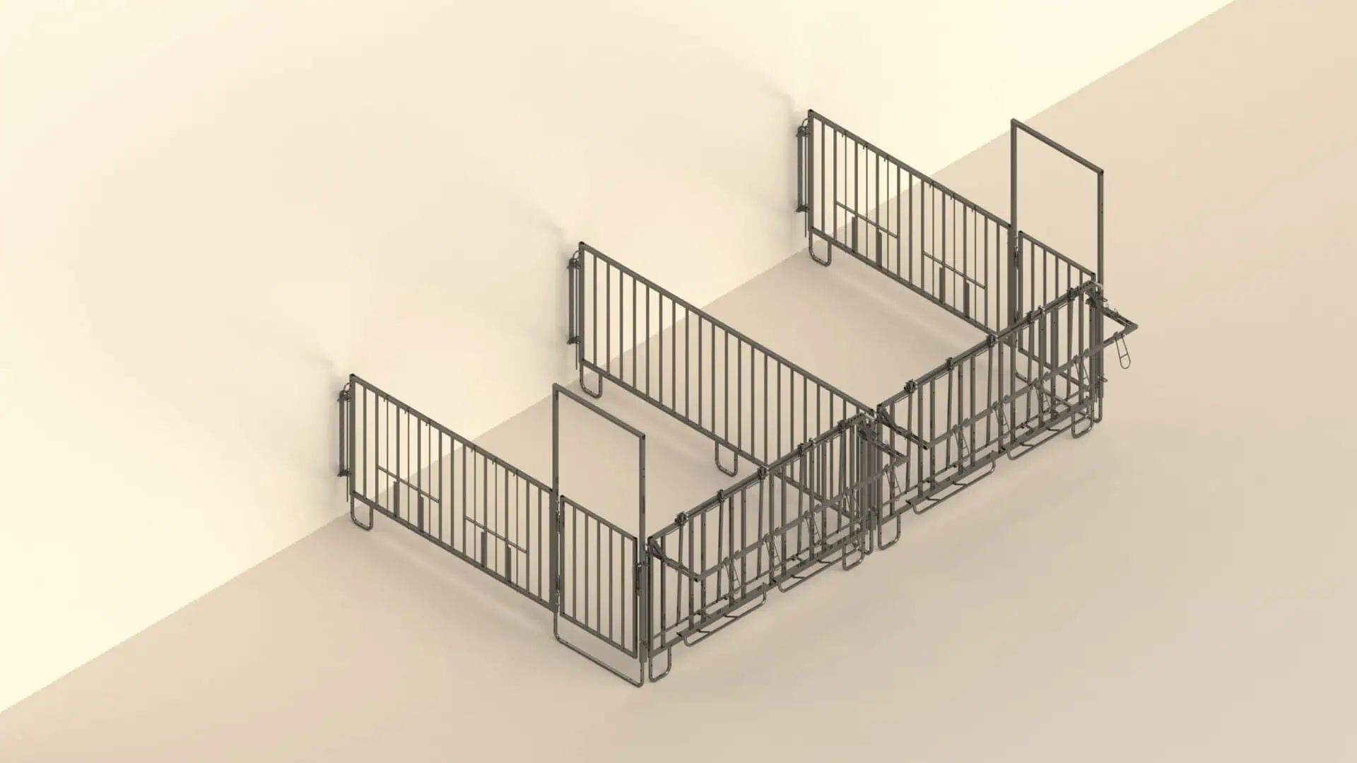 Kerbl Modulare Zaunaufstallung Doppelset für 2x 3 Kälber