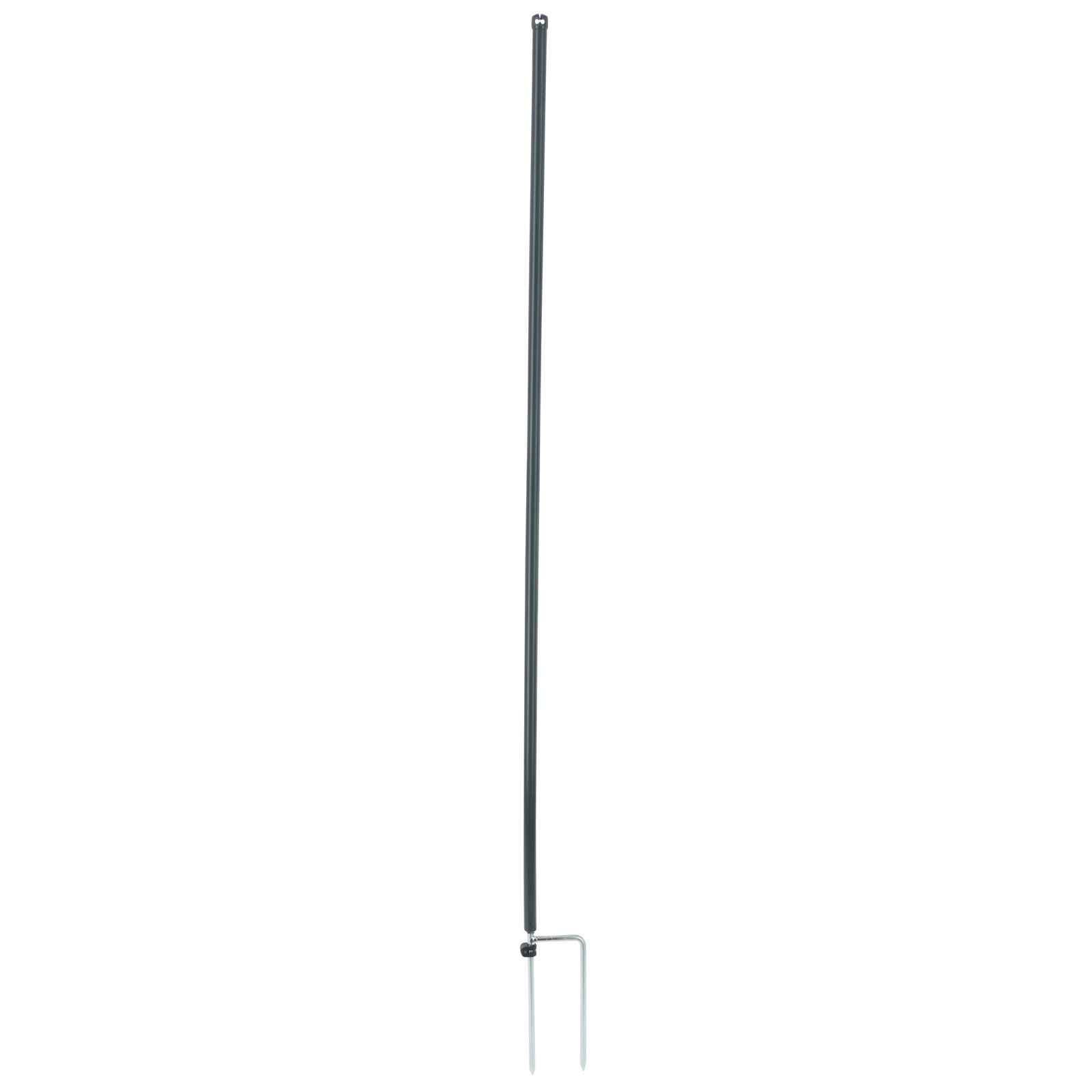 Piquet thermoplastique en fibre de verre Premium pour filet de clôture, double pointe, gris 106 cm