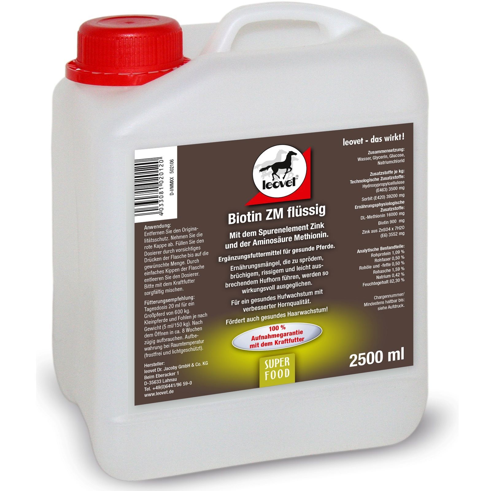 Leovet Biotin ZM Liquid integratore biotina e zinco 2,5 L