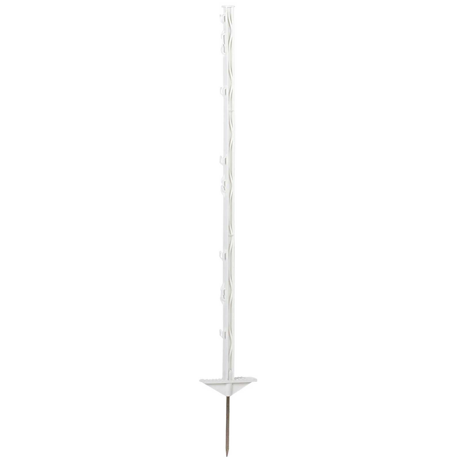 Piquet en plastique 105 cm, double étrier, blanc ( pack de 5 pcs)