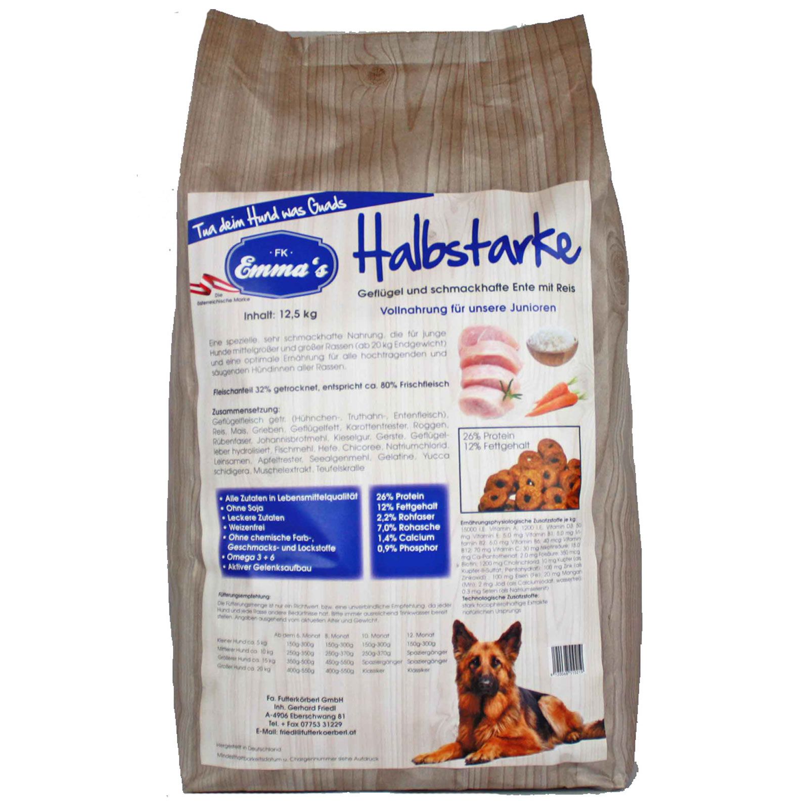 Emmas Aliments pour chiens Aliments secs semi-solides 12,5 kg