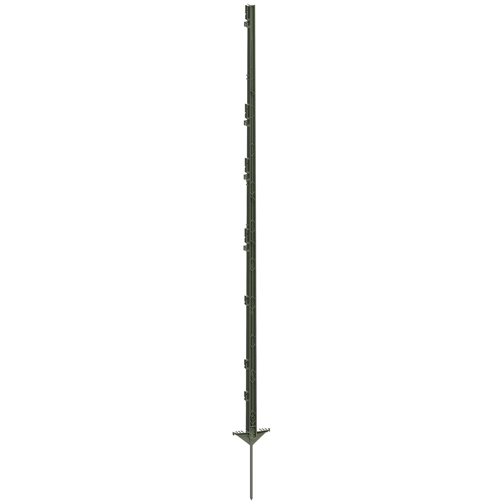 5x Piquet plastique Expert 156 cm, double marche pied, vert