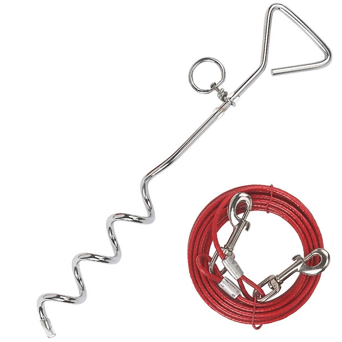 Spiral stake with yard lead 6 m