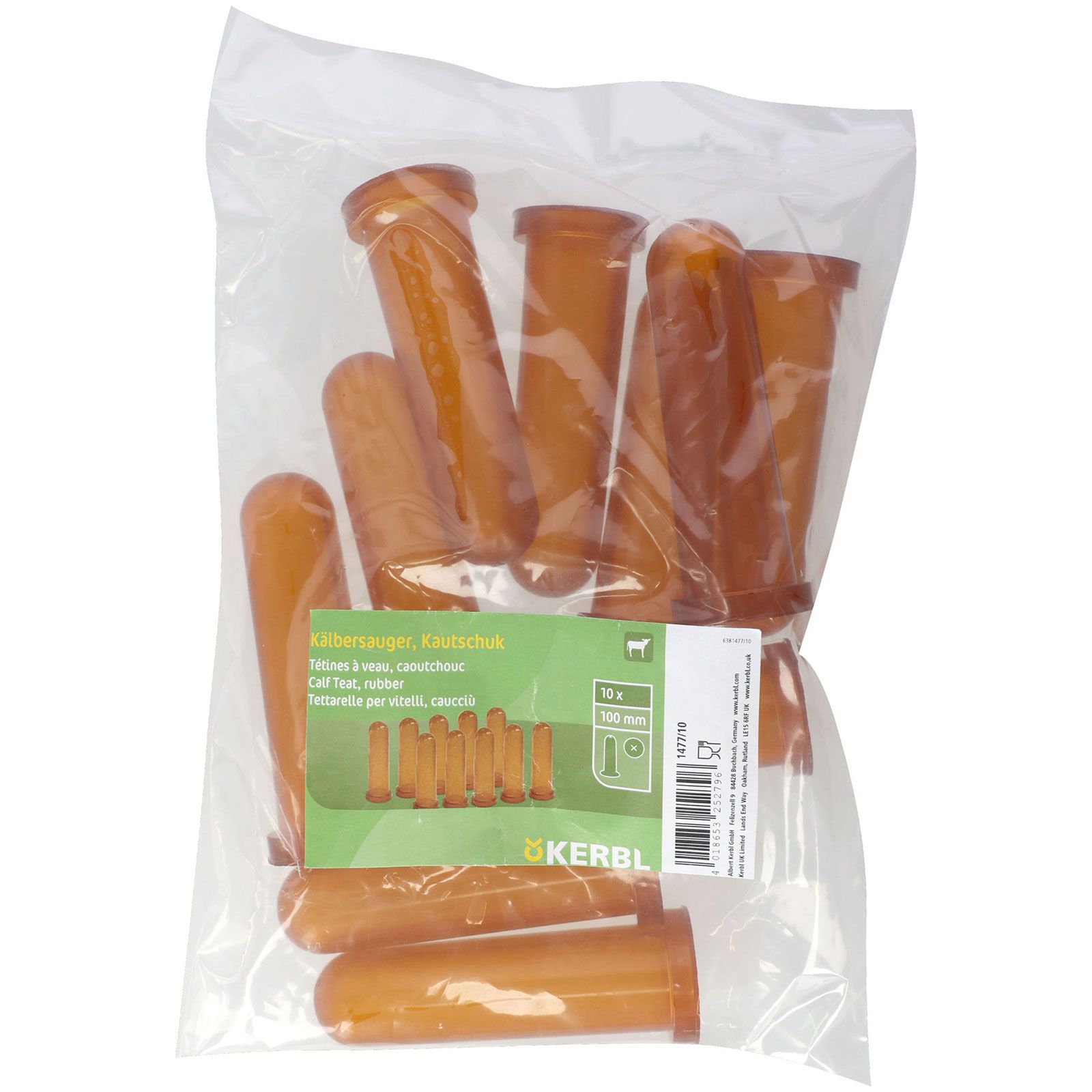 Kälbersauger Kautschuk 100 mm (10er Pack)