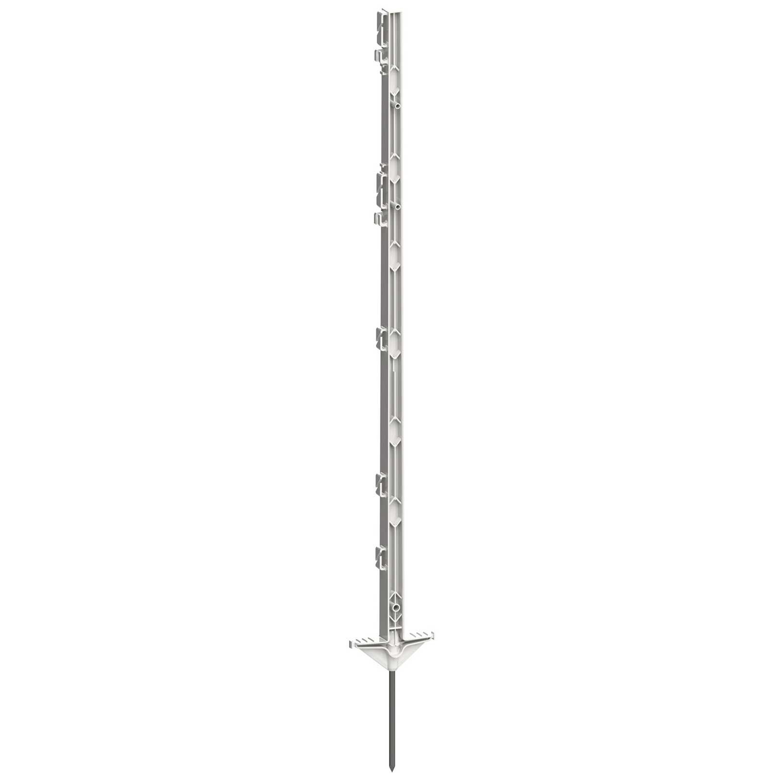 Piquet plastique Expert 105 cm, double marche pied blanc (Pack de 5)