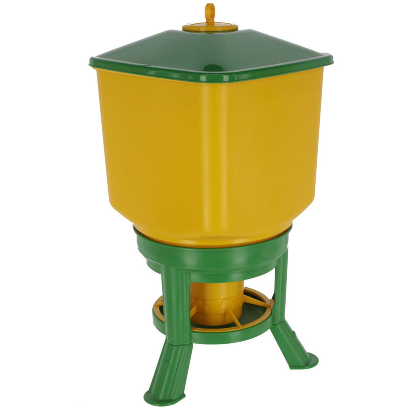 Alimentation automatique avec pieds jaune-vert