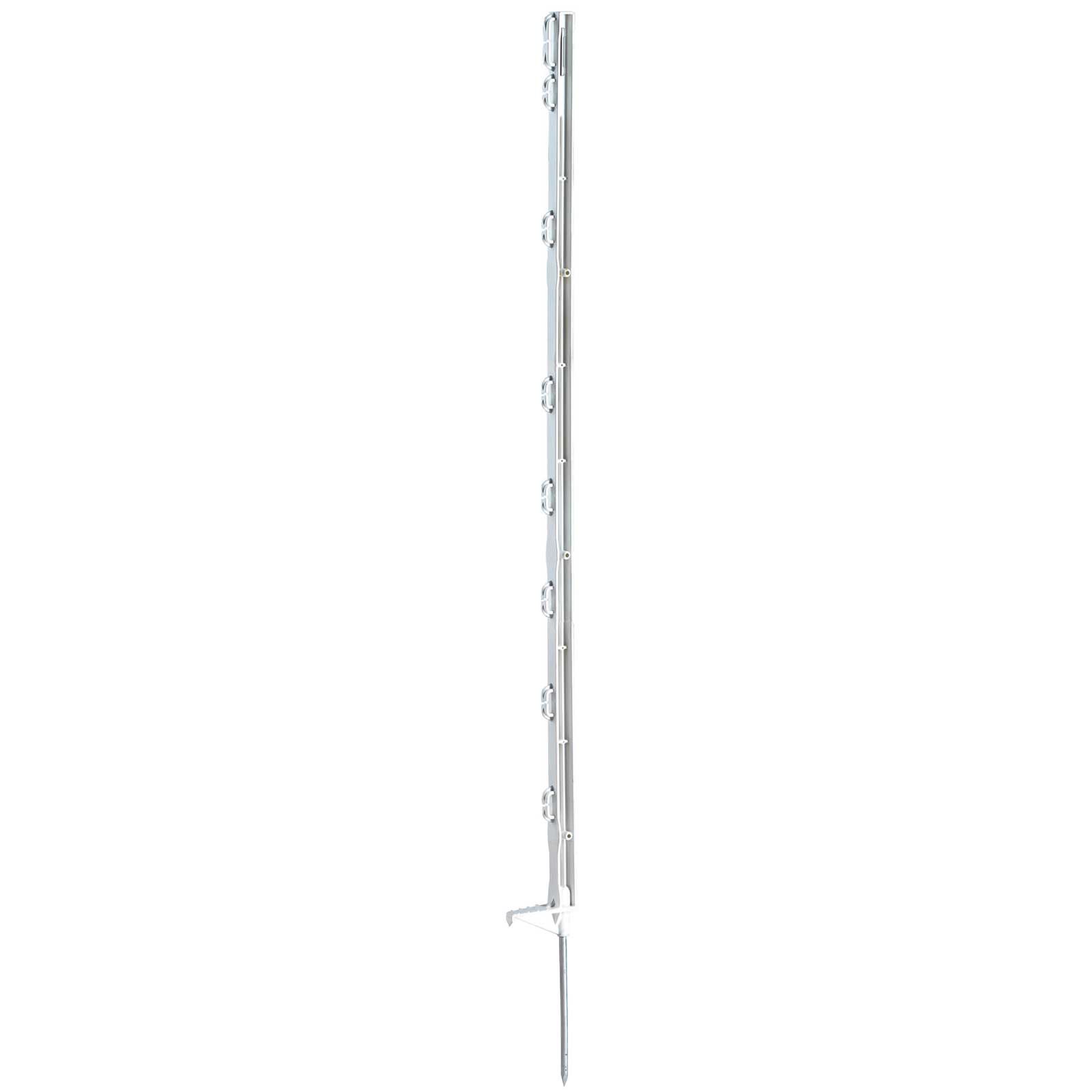 5x Piquet plastique Eco 105 cm, marche pied unique blanc