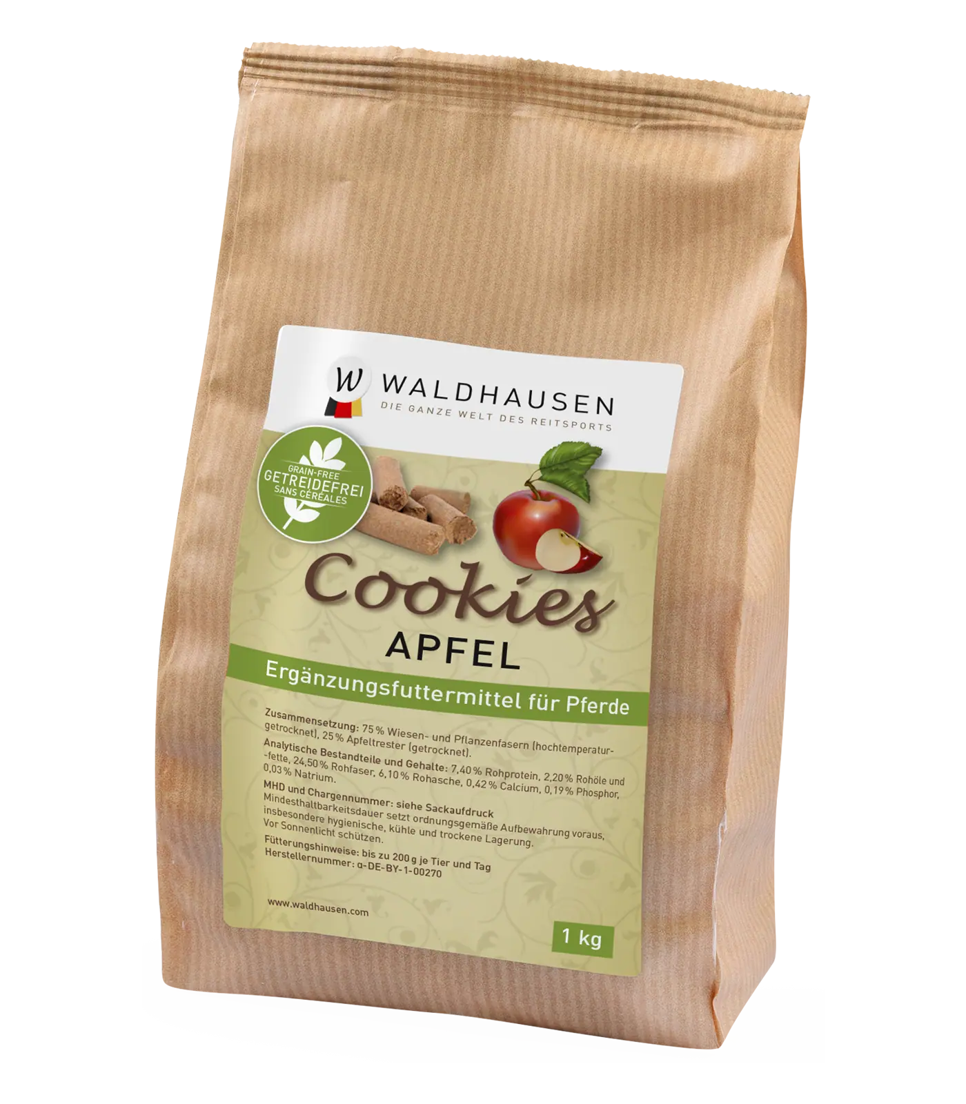 Waldhausen Biscotti per cavalli gusto mela, senza cereali, 1 kg