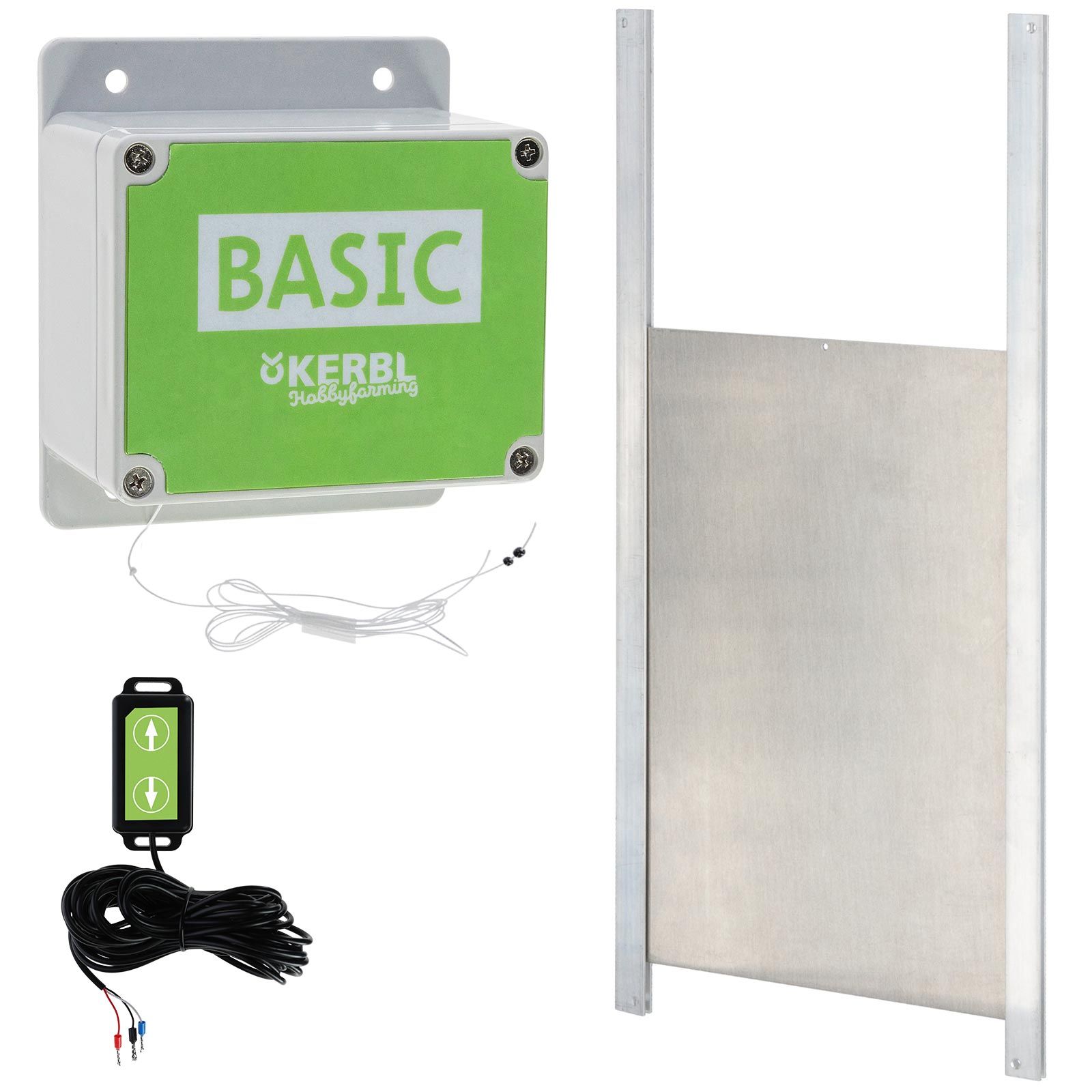 Porta automatica per pollaio Basic Set 22 x 33 cm