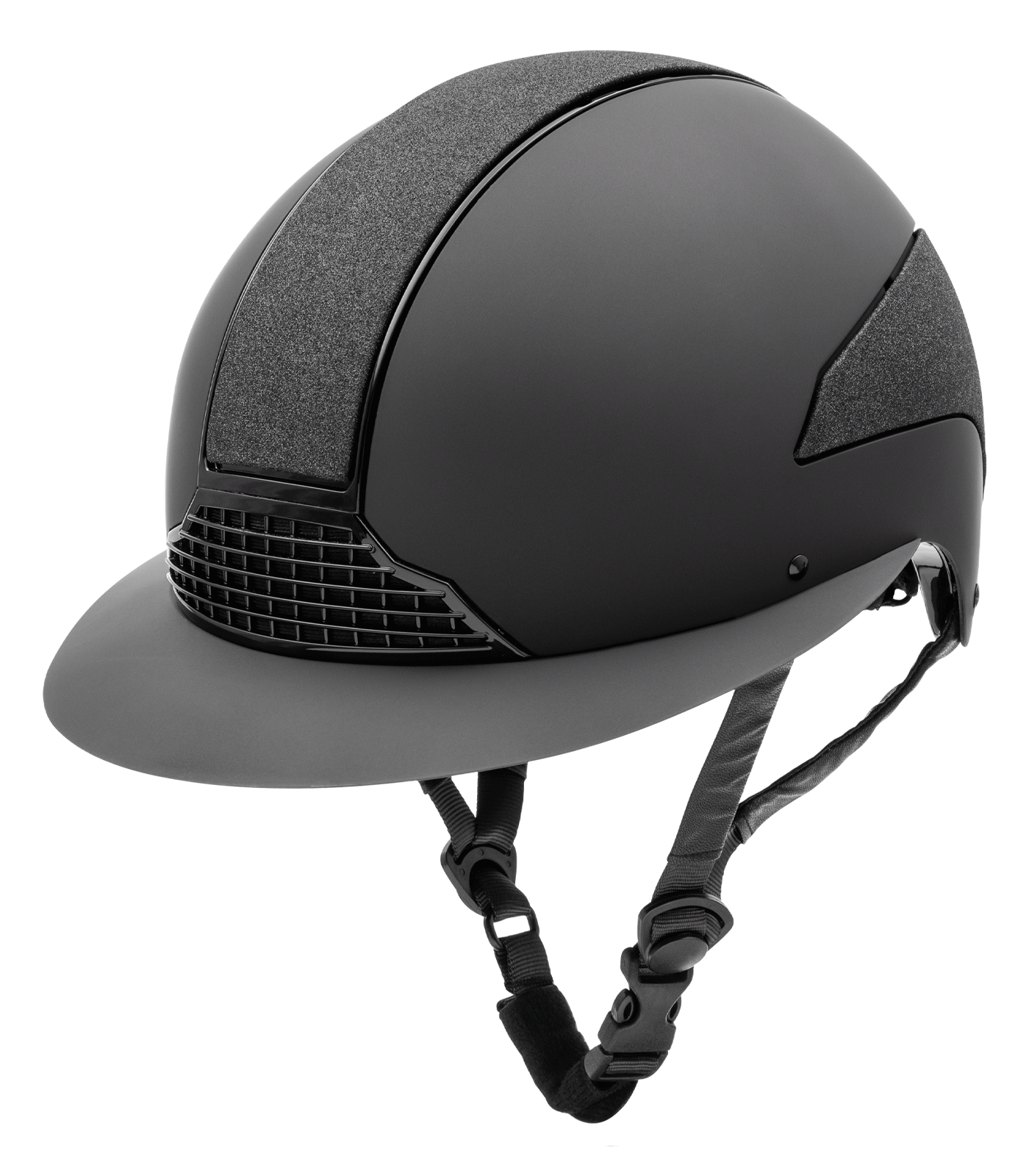 SWING Casque d'équitation H24 Lady brillant, noir brillant, 51-55 cm