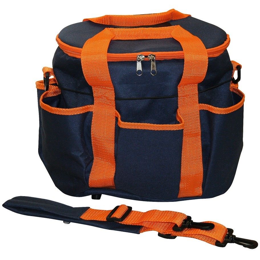 Borsa portaoggetti per toelettatura cavalli marine/arancione