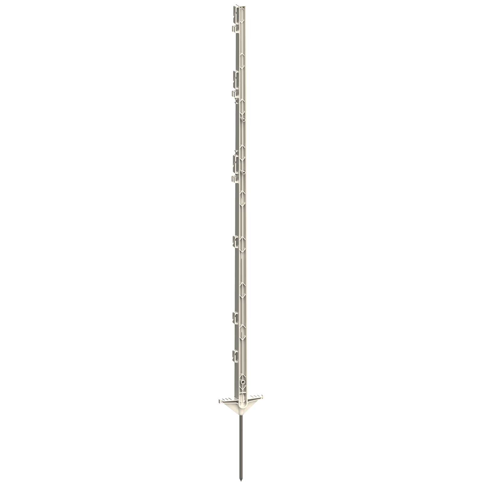 Kunststoffpfahl Classic 125 cm, Doppeltritt, weiß (5er Pack)