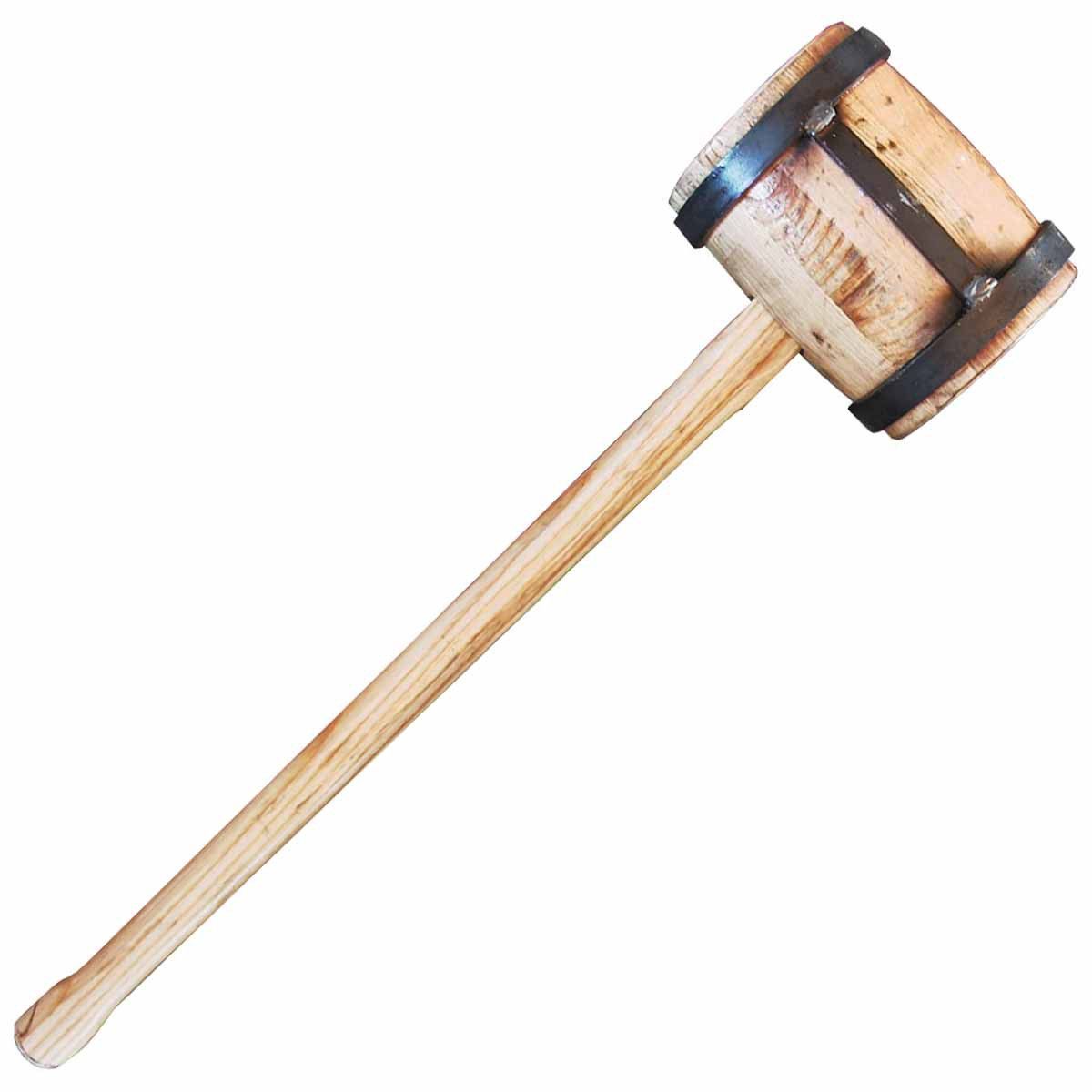Mazza di legno 6 kg con ferro piatto saldato