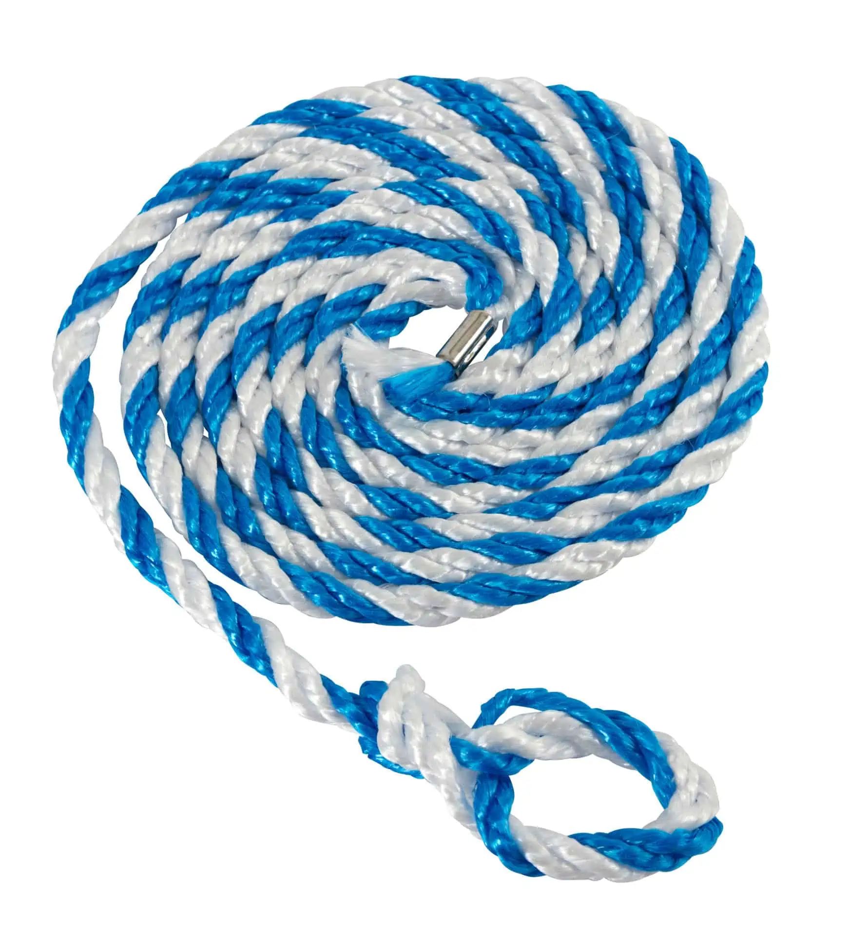 Livestock transport rope,small end loop blue/white, 3.2 m
