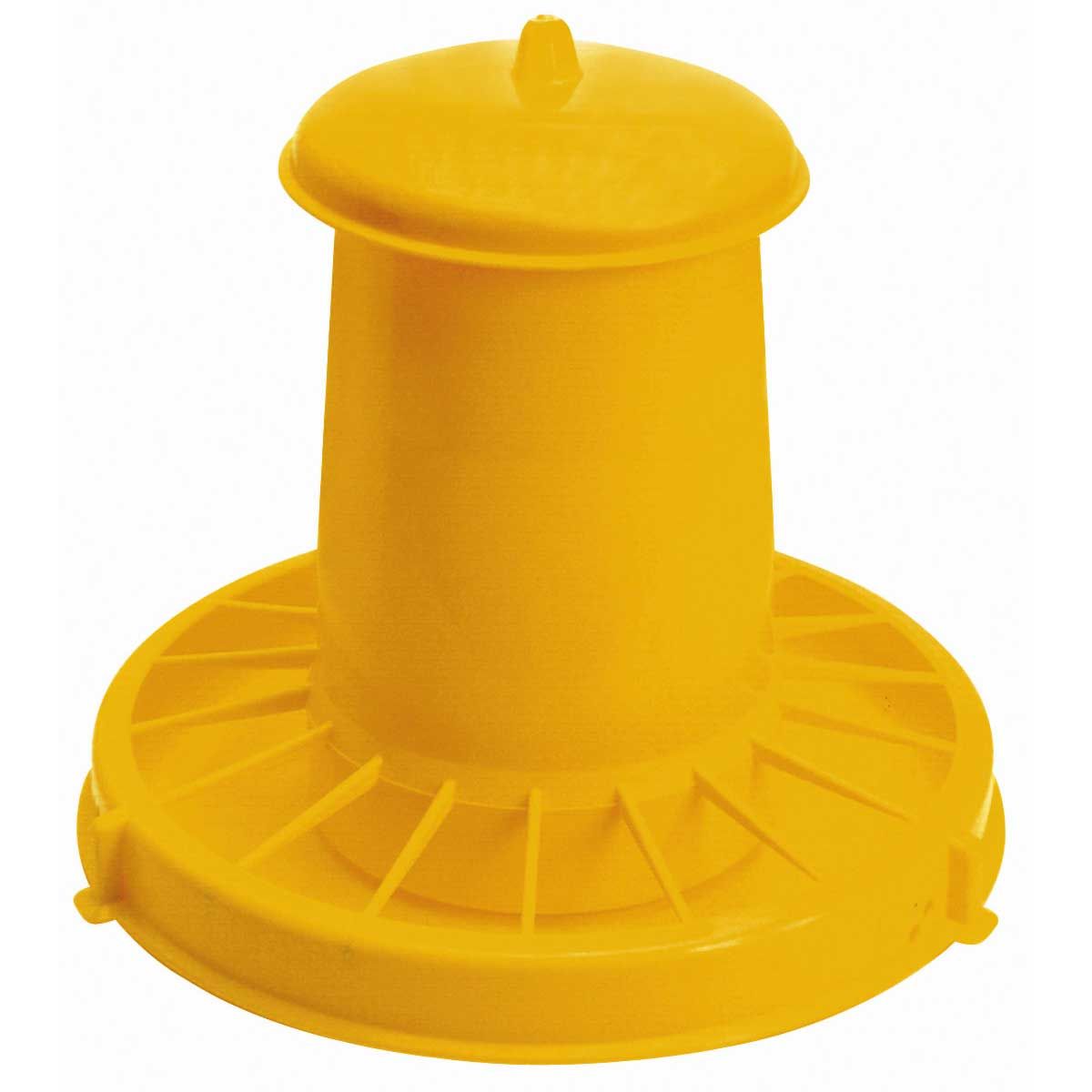 Mangeoire pour volailles en plastique jaune 10,5 L