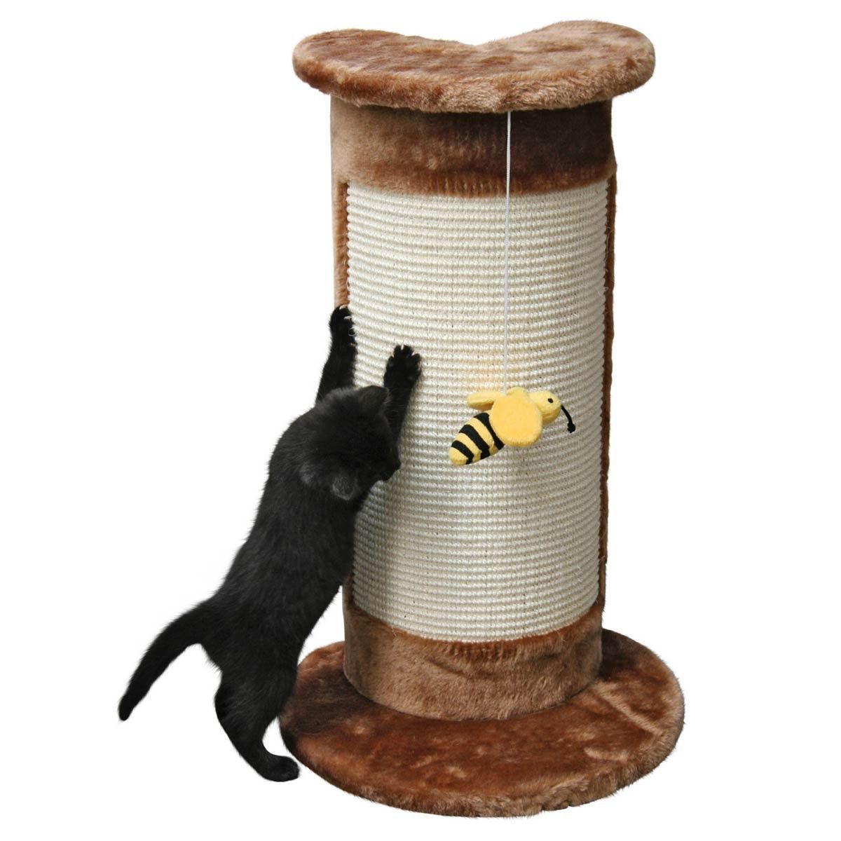 Cat Tree CORNER 58 cm with bee on elastic strap