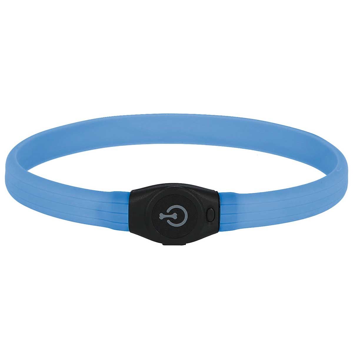 Kerbl Collier lumineux pour chiens poils longs led bleu