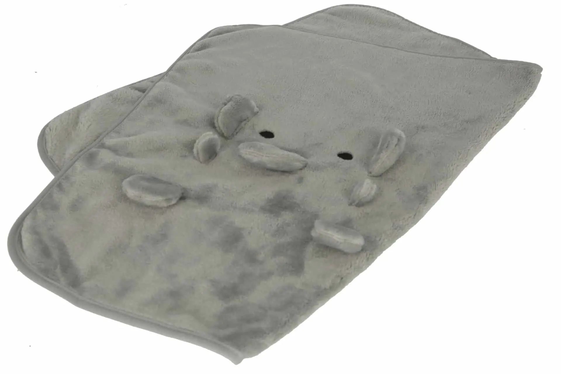 Welpendecke Elefant grau 72 x 51 cm