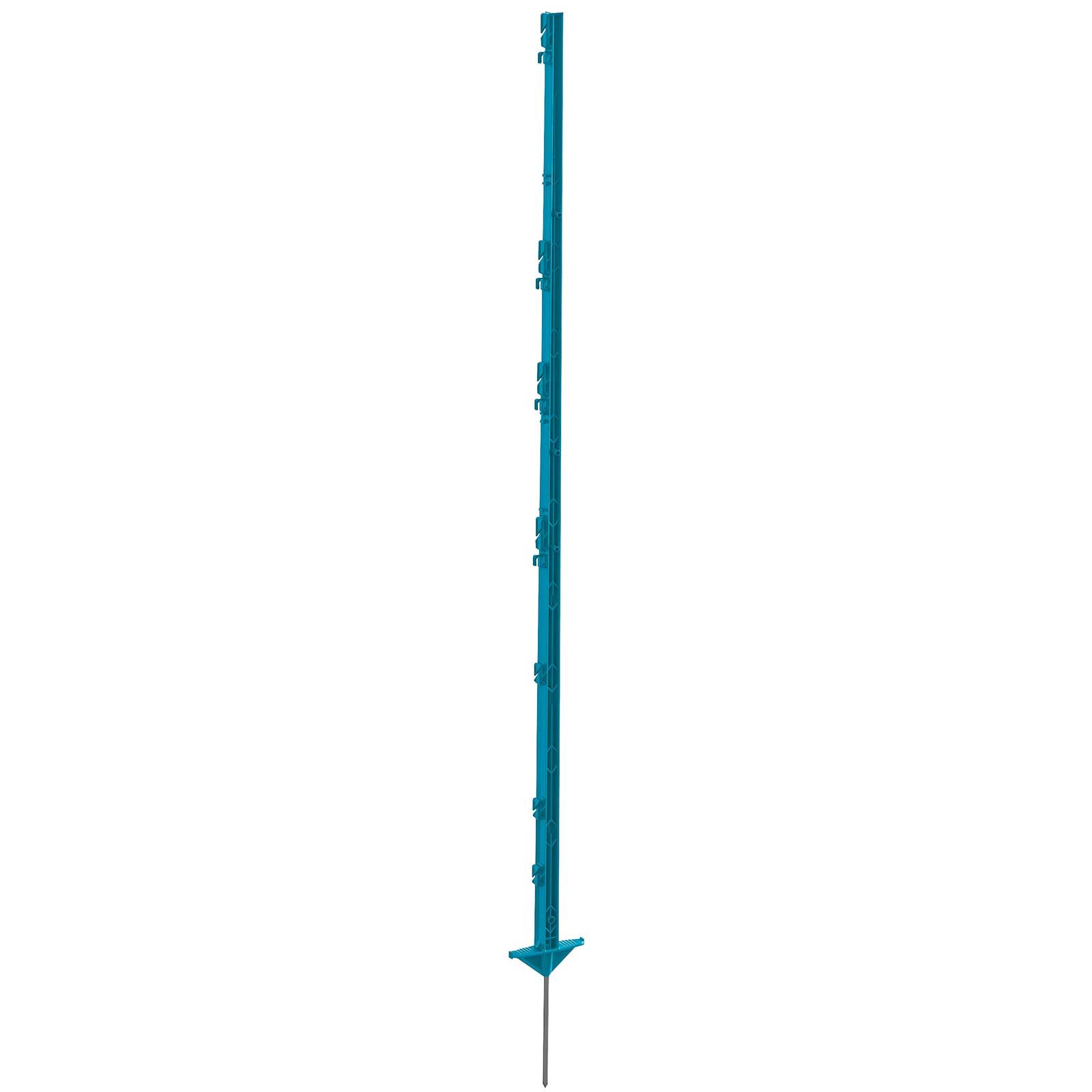 5x Piquet plastique Expert 156 cm, double marche pied, pétrole