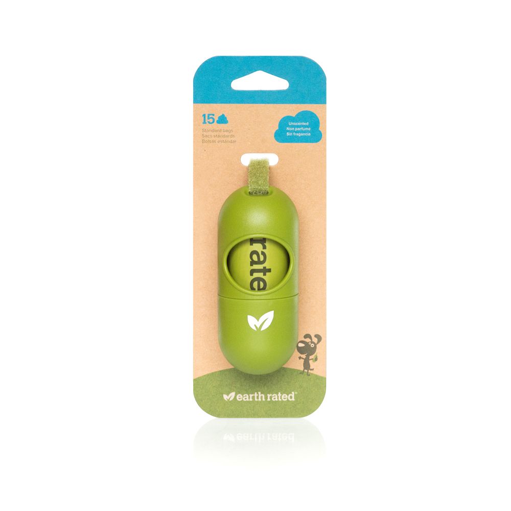 Earth Rated Dispenser per sacchetti per escrementi di cane con sacchetto per escrementi inodore