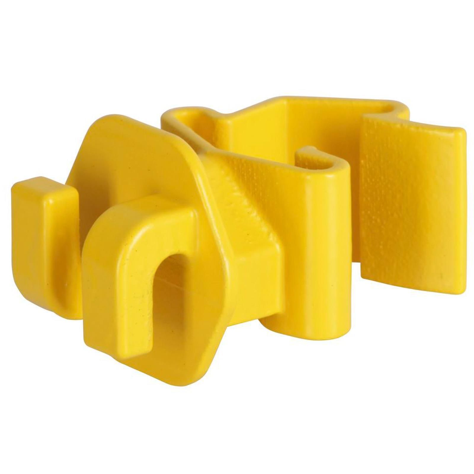 25x Isolatore per corda per paletti a T giallo