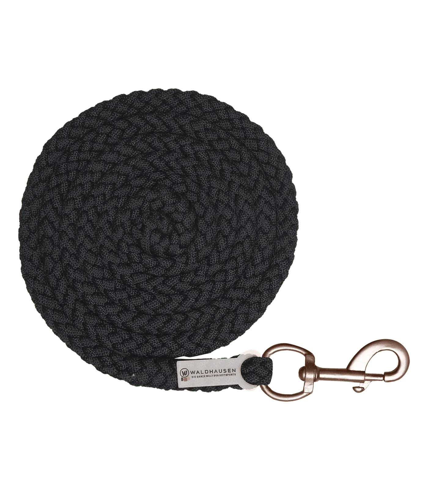 Waldhausen Anbindestrick Shine Karabiner, schwarz