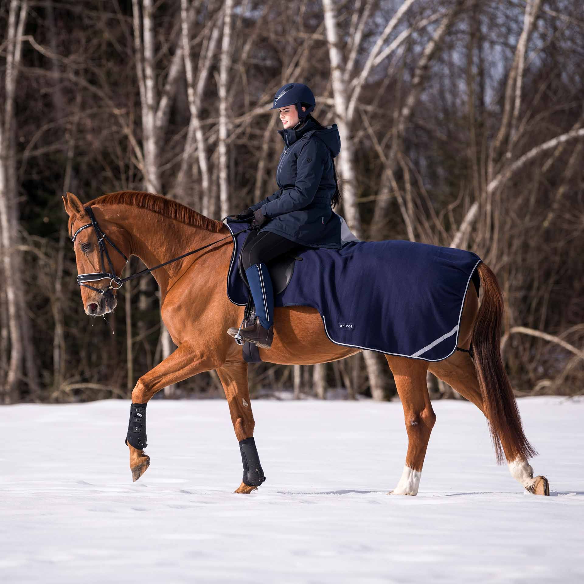 BUSSE Coperta da passeggiata FLEECETRAINER III 125 blu navy