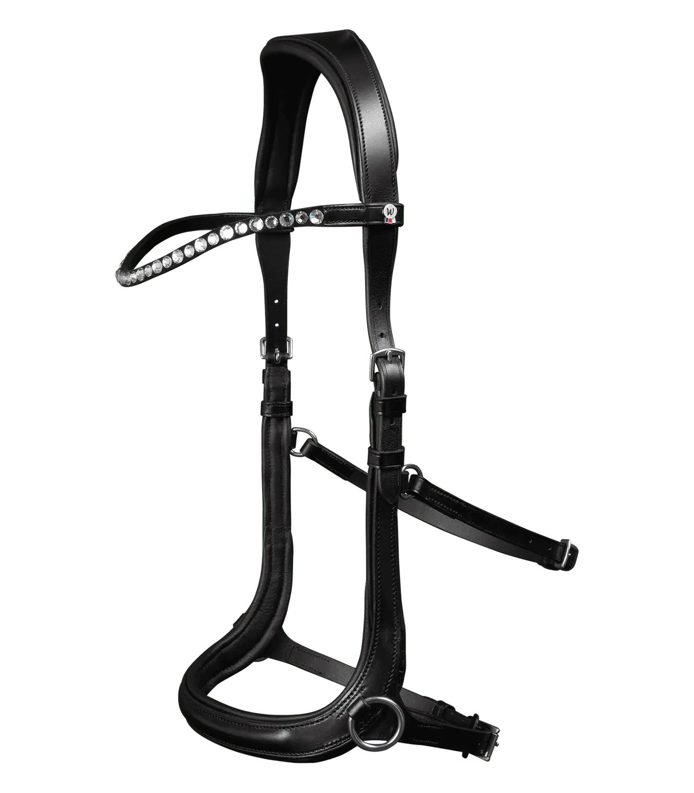 Waldhausen Trensenzaum X-Line Gebisslos Sensation, schwarz, COB