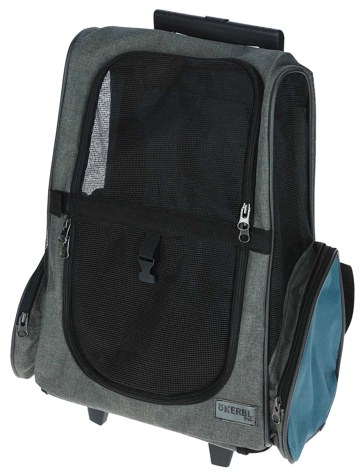 Trolley porta cani Vacation 41x26x55/103cm, grigio/blu