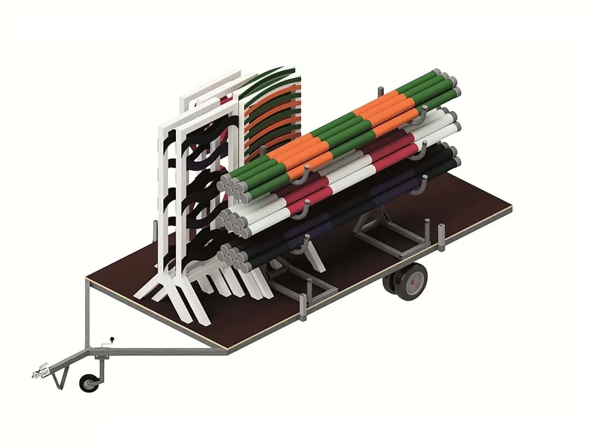 Hindernisstangen-Wagen 2 x 4 m