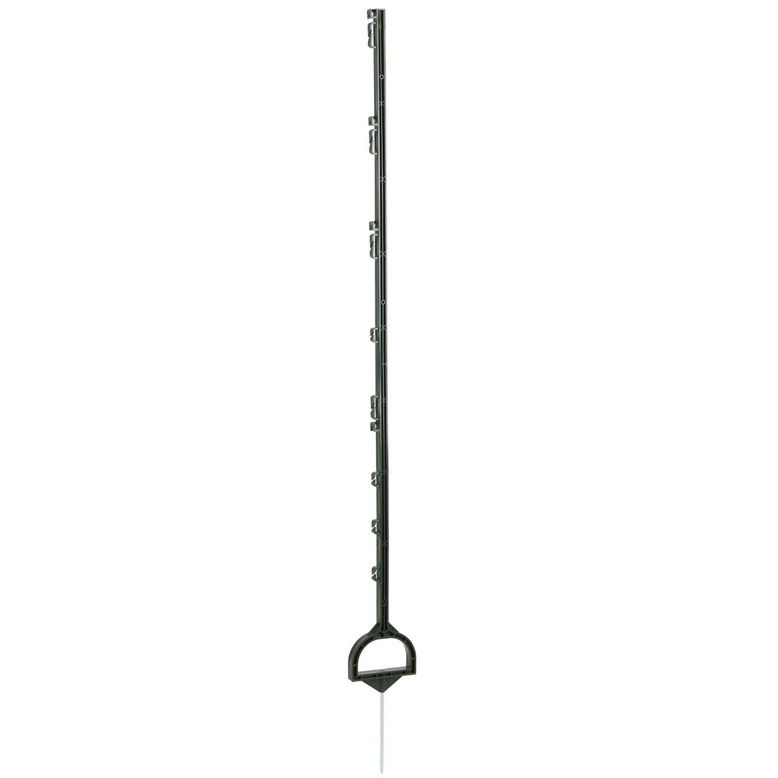 5x Piquet plastique de clôture avec étrier 158 cm, vert