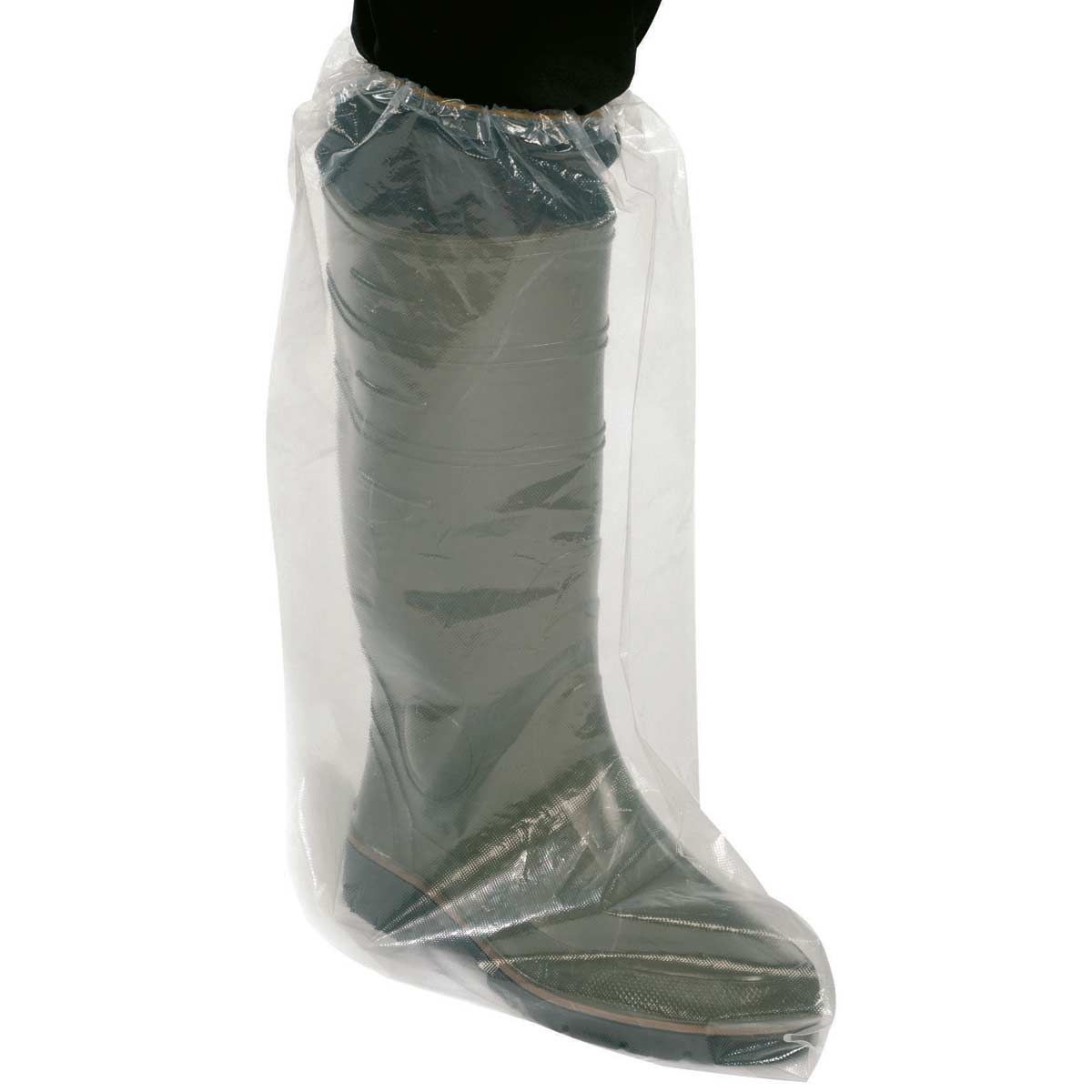 100x Einmal-Überschuhe weiß transparent hoch