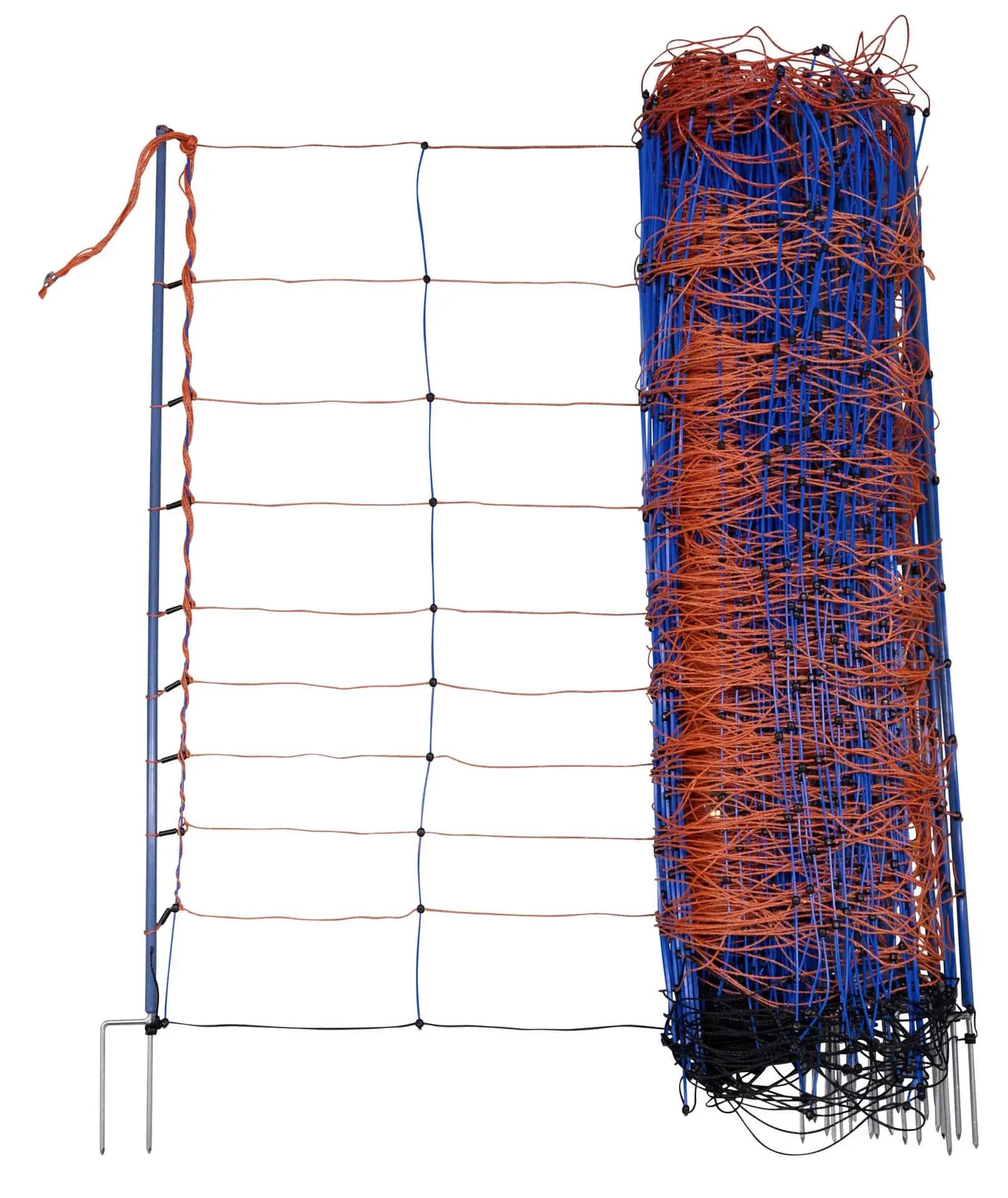 Schafnetz TitanNet Premium Doppelspitze orange/blau, 50m x 108 cm