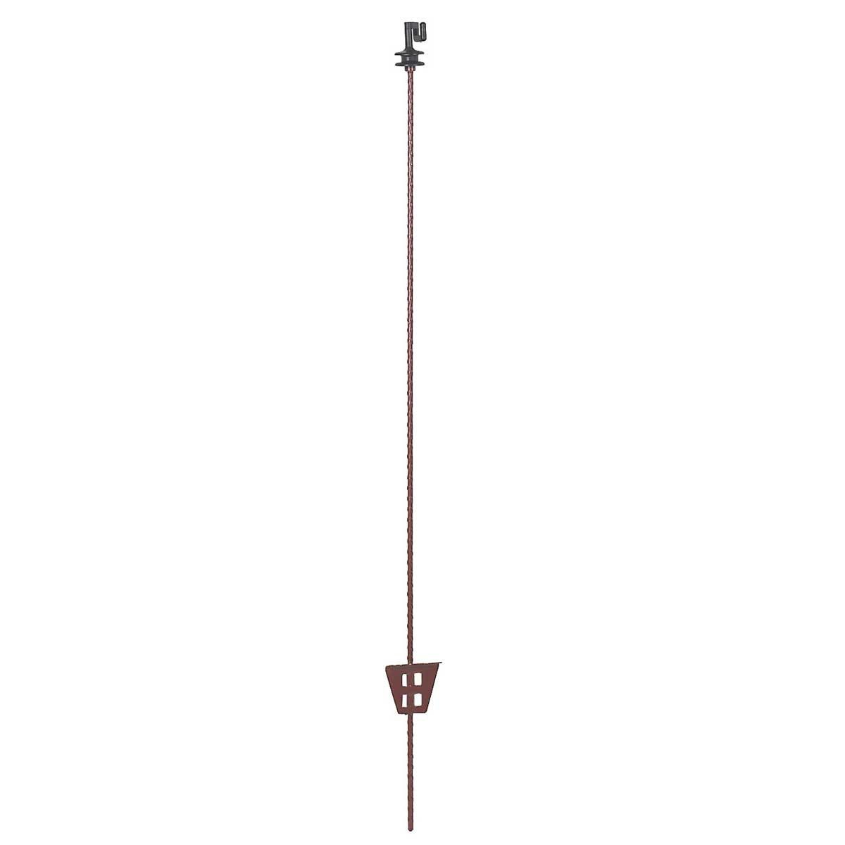 30x Piquet en acier ressort rond de 107 cm avec isolateur de tête