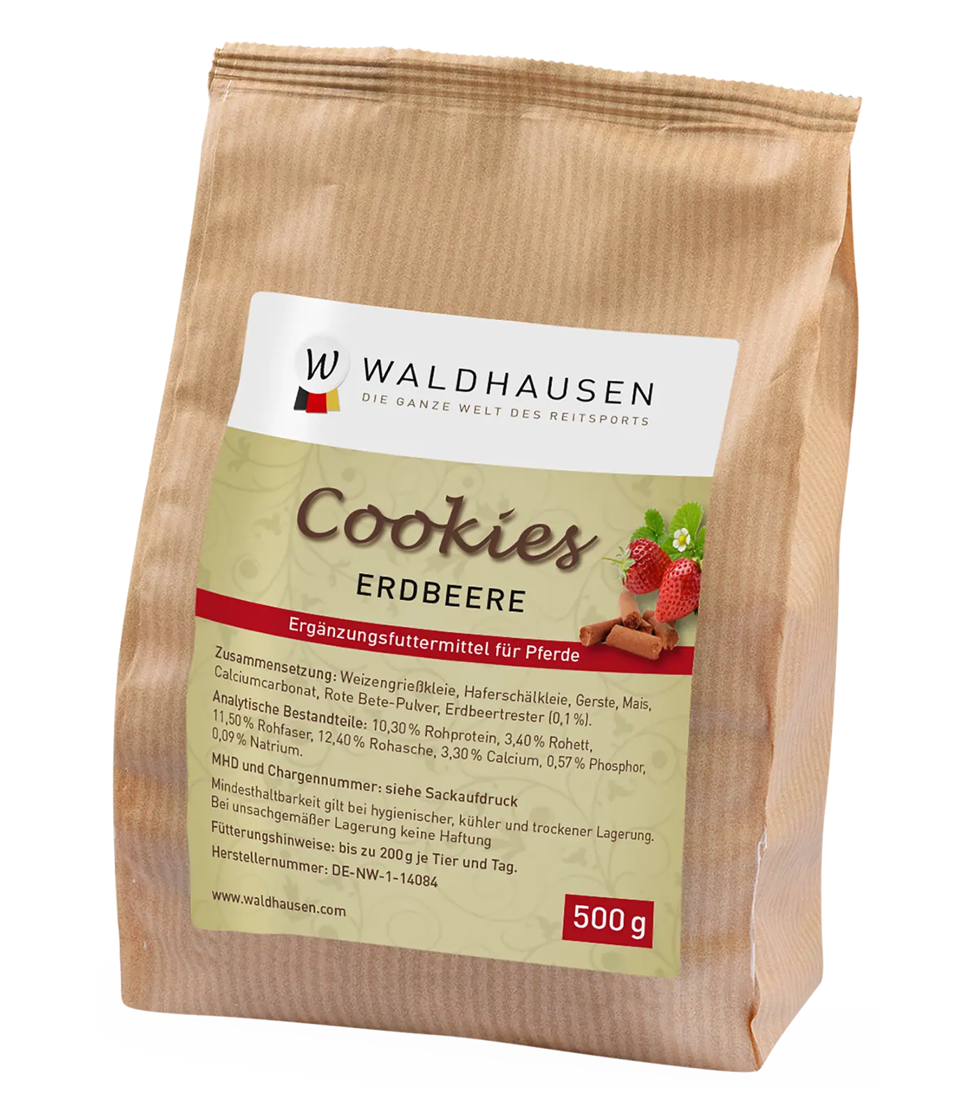 Waldhausen Biscotti per cavalli gusto fragola, 500 g