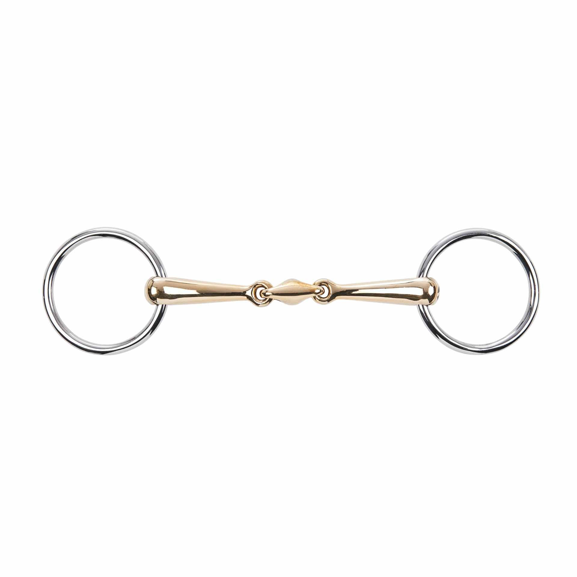 Mors de filet de bride BUSSE KAUGAN 14 mm, double brisure