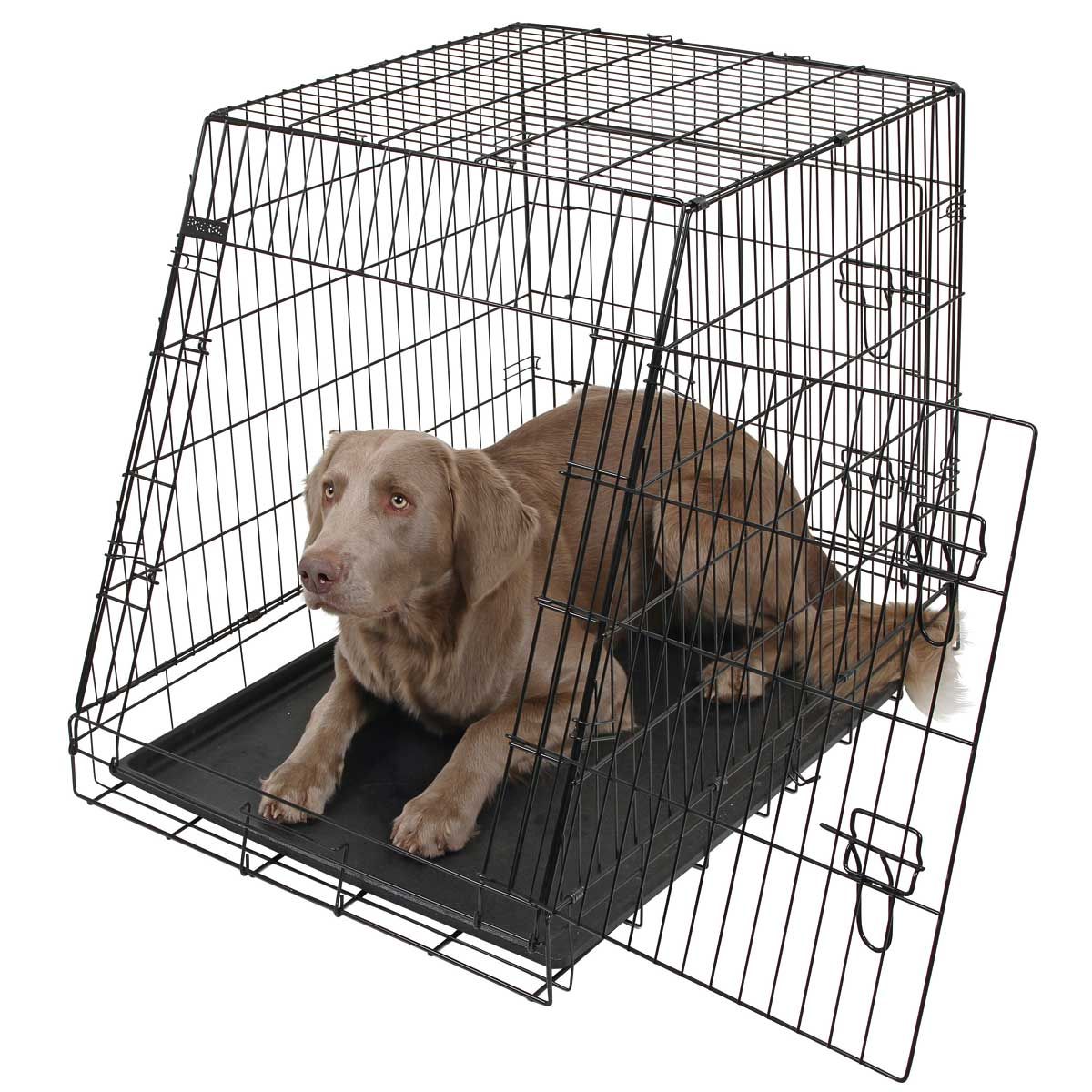 Kerbl Box di trasporto in rete, pieghevole, nero, 107x74x85cm, 2 porte